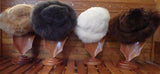 Fur Hat - White, Fawn, Brown